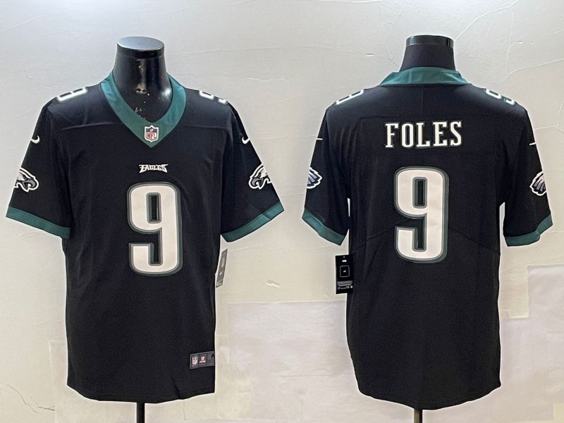 Men Philadelphia Eagles #9 Foles Black Second generations 2025 Nike Vapor Limited NFL Jersey style 2094